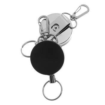 Retractable ID Card Badge Reel Chrome Metal Pass Holder Chain Work Card Keychain Anti-Lost Clip Key Ring Office Supplies
Retractable ID Card Badge Reel Chrome Metal Pass Holder Chain Work Card Keychain Anti-Lost Clip Key Ring Office Supplies