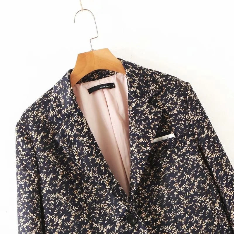 2019 Autumn Europe And America WOMEN'S Dress Boyfriend-Style Suit Collar Loose-Fit Small Suit Floral Coat Suit
2019 Autumn Europe And America WOMEN'S Dress Boyfriend-Style Suit Collar Loose-Fit Small Suit Floral Coat Suit