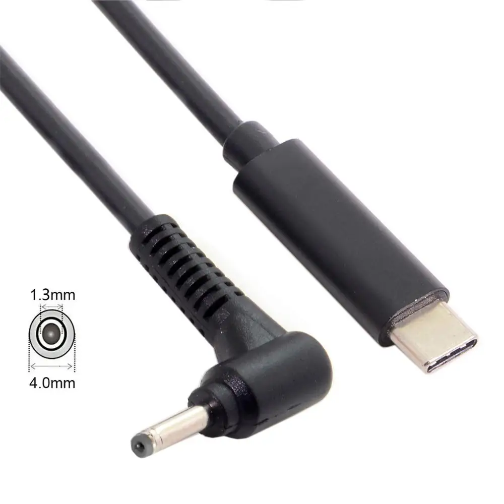 180cm Type C USB-C Input to DC 4.0*1.3mm Power PD Charge Cable Right Angled for Laptop 18-20V
180cm Type C USB-C Input to DC 4.0*1.3mm Power PD Charge Cable Right Angled for Laptop 18-20V