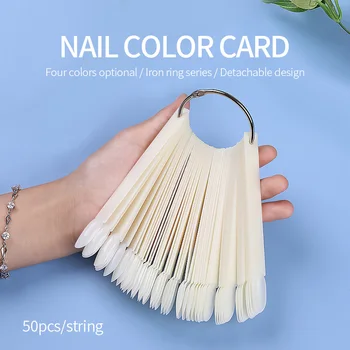 50pcs Nail Polish Gel Color Display Chart False Nails Tips Showing Card Shelf Clear White Nail Varnish Colors Showing Chart Tool
50pcs Nail Polish Gel Color Display Chart False Nails Tips Showing Card Shelf Clear White Nail Varnish Colors Showing Chart Tool