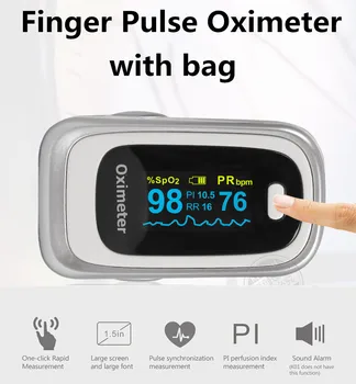 With Bag OLED/LED Fingertip Pulse Oximeter Monitor Oximetry Heart Rate Monitor Finger Blood Oxygen Meter Pressure Oxymetre
With Bag OLED/LED Fingertip Pulse Oximeter Monitor Oximetry Heart Rate Monitor Finger Blood Oxygen Meter Pressure Oxymetre