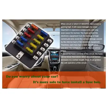 Fuse Box With LED Indicator Screw Terminal Block Modified Fuse Box Holder Insurance Insert 12 Road Motorhome RV
Fuse Box With LED Indicator Screw Terminal Block Modified Fuse Box Holder Insurance Insert 12 Road Motorhome RV