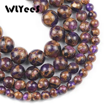 WLYeeS Purple Gold Nepal Agates Round Natural Stone Spacer Loose Beads for Jewelry Making DIY Bracelet Earrings Accessories 15''
WLYeeS Purple Gold Nepal Agates Round Natural Stone Spacer Loose Beads for Jewelry Making DIY Bracelet Earrings Accessories 15''