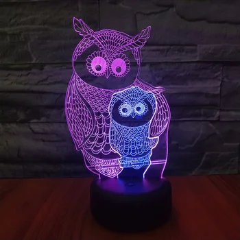 Animal Light Owl Shape LED 3d Light Night Lamp Fixture Room Home Decorative Lamp Multicolor Bedside Lamp for Baby Gift Toys
Animal Light Owl Shape LED 3d Light Night Lamp Fixture Room Home Decorative Lamp Multicolor Bedside Lamp for Baby Gift Toys