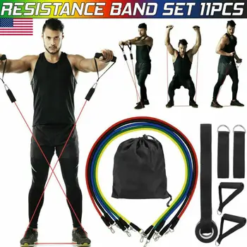 US Resistance Bands Workout Exercise Yoga Crossfit Fitness Tubes 11 Pieces Set
US Resistance Bands Workout Exercise Yoga Crossfit Fitness Tubes 11 Pieces Set