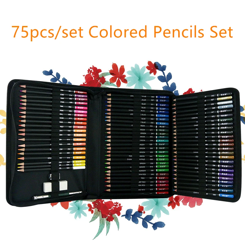 75Pcs/Set Drawing Sketch Colored Pencils Set Oil Colored Pencil for Sketch Painting Coloring Professional Art Tools HB-CBPB075
75Pcs/Set Drawing Sketch Colored Pencils Set Oil Colored Pencil for Sketch Painting Coloring Professional Art Tools HB-CBPB075