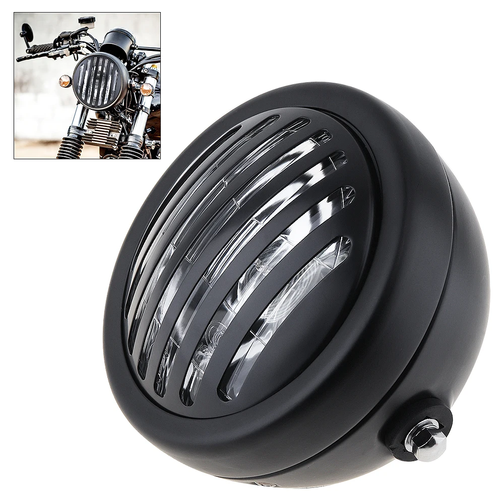 12V Universal 6 Inch Motorcycle Headlight Retro Refit Headlight White Light Metal with Grill Cover Suitabl for Car / Motorcycle
12V Universal 6 Inch Motorcycle Headlight Retro Refit Headlight White Light Metal with Grill Cover Suitabl for Car / Motorcycle