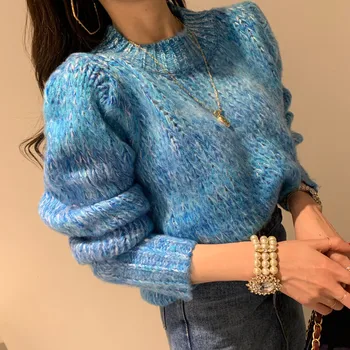 HAMALIEL New Arrival Fashion Women Knitted Loose Pullover Jumpers Autumn Winter Hit Color Mohair Soft Warm Thick Sweater Tops
HAMALIEL New Arrival Fashion Women Knitted Loose Pullover Jumpers Autumn Winter Hit Color Mohair Soft Warm Thick Sweater Tops