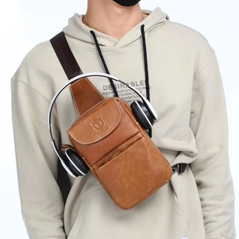 1 PC Genuine Leather Men Chest Bag Crossbody Messenger Bag Casual Sports Travel Multifunction Chest Bag Dropship New 
1 PC Genuine Leather Men Chest Bag Crossbody Messenger Bag Casual Sports Travel Multifunction Chest Bag Dropship New
