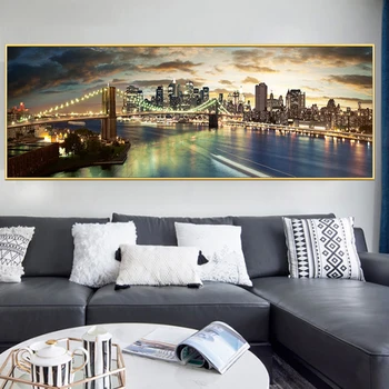 Brooklyn Bridge Night Landscape art Canvas On The Wall art Posters And Prints New York City Canvas Pictures For Bed Room Decor 
Brooklyn Bridge Night Landscape art Canvas On The Wall art Posters And Prints New York City Canvas Pictures For Bed Room Decor
