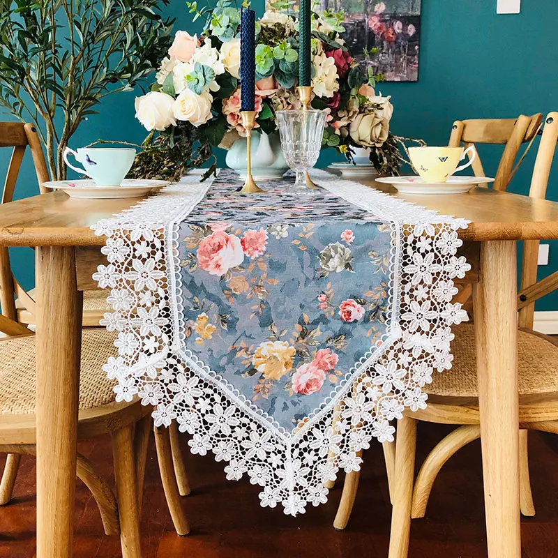 Proud Rose Lace Printed Table Runner Pastoral Table Cover Towel TV Cabinet Table Flag Cover Towel Wedding Decoration
Proud Rose Lace Printed Table Runner Pastoral Table Cover Towel TV Cabinet Table Flag Cover Towel Wedding Decoration