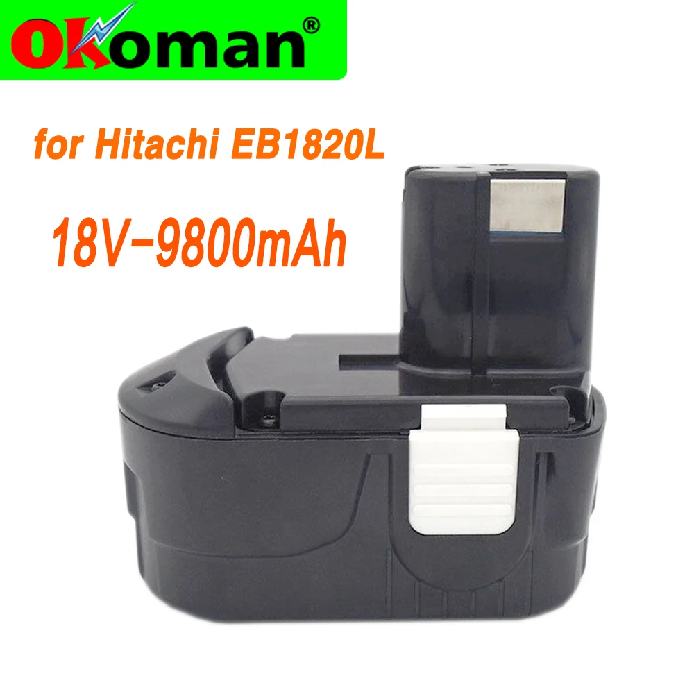 Rechargeable Battery 18V NI-MH 9800mAh for Hitachi Power Tool Screwdriver Drill: EB1820 EB1812 EB1830H EB1833X EB18B 322437
Rechargeable Battery 18V NI-MH 9800mAh for Hitachi Power Tool Screwdriver Drill: EB1820 EB1812 EB1830H EB1833X EB18B 322437