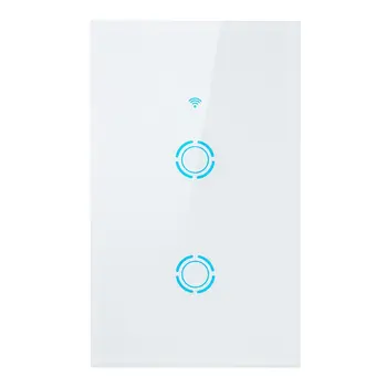 2-Gang Smart WiFi Light Switch Screen Touch Panel Voice Control Wireless Wall Switch work App Remote Control for Alexa/Echo Home 
2-Gang Smart WiFi Light Switch Screen Touch Panel Voice Control Wireless Wall Switch work App Remote Control for Alexa/Echo Home
