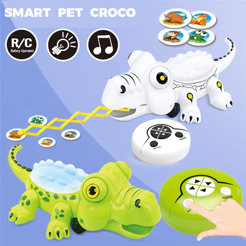 Фото Крокодил детский с дистанционным управлением умный милый питомец игрушка