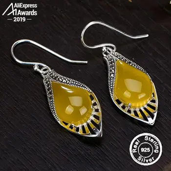 S925 Sterling Silver Ukraine Amber Drop Earrings Exaggerated Earrings Antique shop lithuania Retro Chalcedony
S925 Sterling Silver Ukraine Amber Drop Earrings Exaggerated Earrings Antique shop lithuania Retro Chalcedony