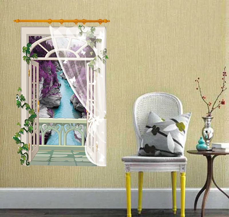 Vertical screen window scenery false window landscape wall decal environmental protection Removable Wall Sticker
Vertical screen window scenery false window landscape wall decal environmental protection Removable Wall Sticker