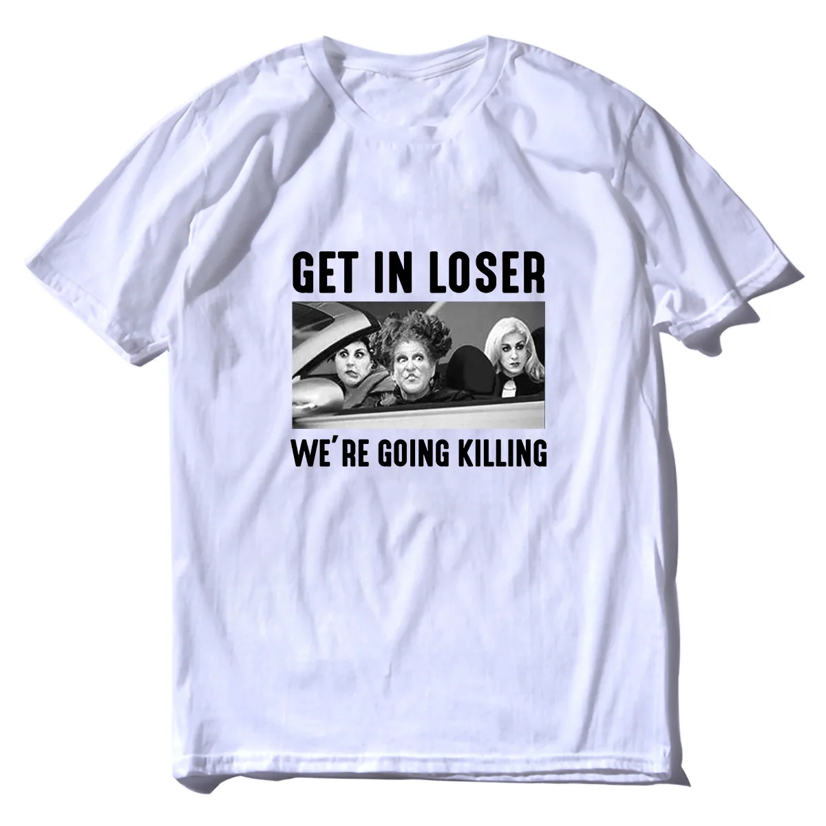 Envmenst 100% cotton t shirt women Horror T-Shirt Get In Loser Were Going Killing Hocus Pocus funny Halloween Gifts