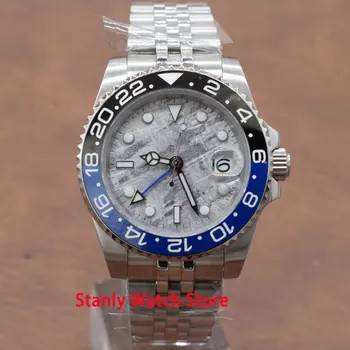 Sapphire Bliger 40mm Grey Sterile Dial Blue Black Ceramic Bezel GMT Function Luminous Date Automatic Movement Men's Watches
Sapphire Bliger 40mm Grey Sterile Dial Blue Black Ceramic Bezel GMT Function Luminous Date Automatic Movement Men's Watches