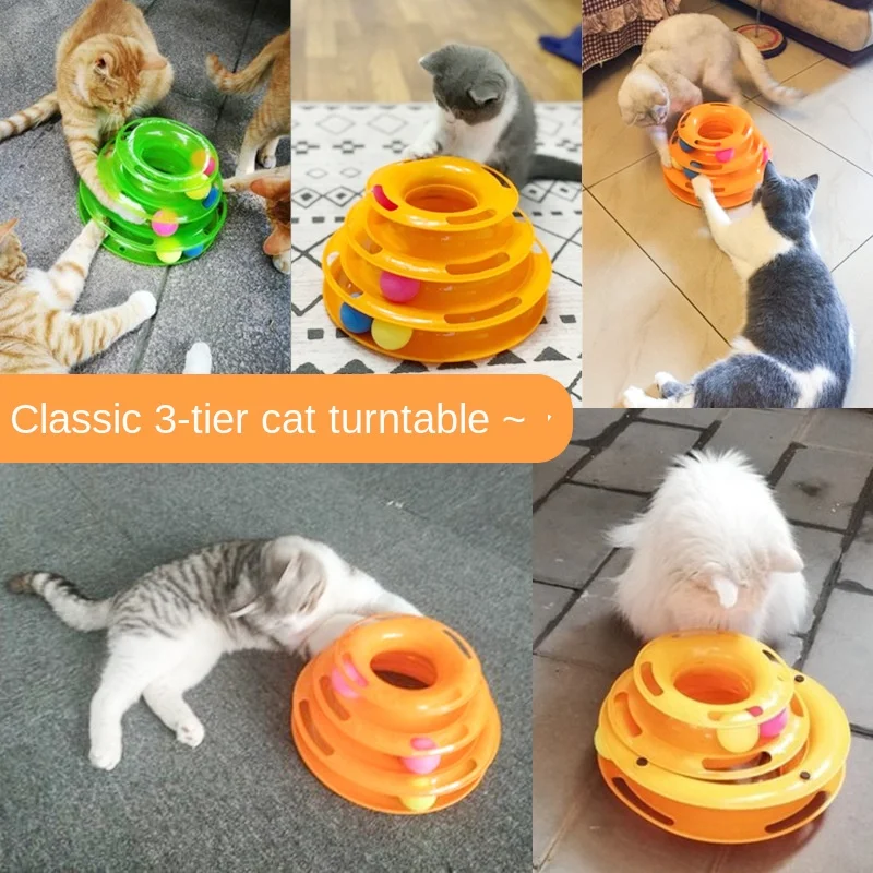 Three-layer Pet Cat Toy Tower Track Disc Cat Intellectual Entertainment Triple Disc Cat Toy Ball Training Entertainment Board
Three-layer Pet Cat Toy Tower Track Disc Cat Intellectual Entertainment Triple Disc Cat Toy Ball Training Entertainment Board