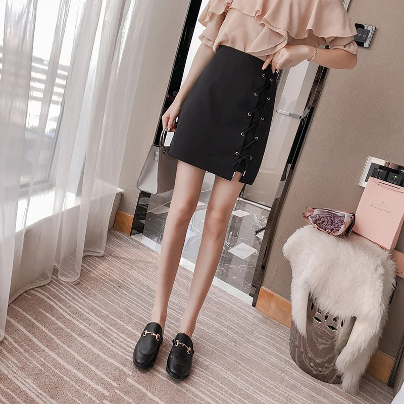 2018 Summer Wear New Style Korean-Style Bandage Cloth High-waisted Small A- line Skirt Solid Color Versatile Slimming A- line Sk
2018 Summer Wear New Style Korean-Style Bandage Cloth High-waisted Small A- line Skirt Solid Color Versatile Slimming A- line Sk