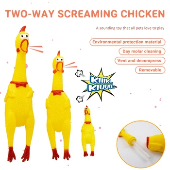 Screaming Chicken Pets Dog Toys Squeeze Squeaky Sound Funny Toy Safety Rubber For Dogs Molar Chew Toys Dog Supplies Pet Products
Screaming Chicken Pets Dog Toys Squeeze Squeaky Sound Funny Toy Safety Rubber For Dogs Molar Chew Toys Dog Supplies Pet Products