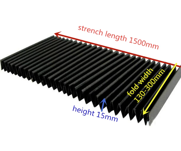 bellows accordion 165-215mm length 1500mm Protective Cover Rail Telescopic Shield Machine guard CNC customized
bellows accordion 165-215mm length 1500mm Protective Cover Rail Telescopic Shield Machine guard CNC customized