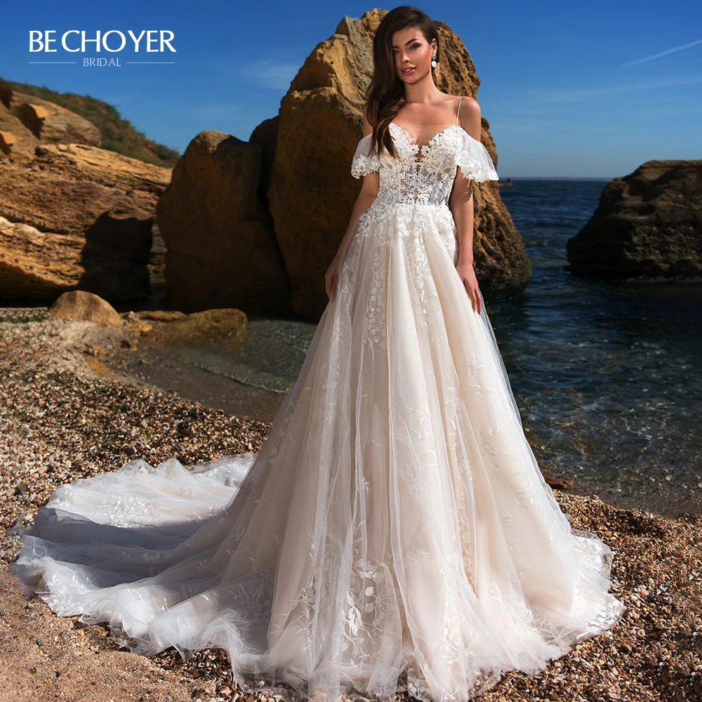 Romantic Illusion Flowers Wedding Dress BE CHOYER PY01 Off Shoulder Appliques Lace A-Line Princess Bride Gown Vestido de Noiva 
Romantic Illusion Flowers Wedding Dress BE CHOYER PY01 Off Shoulder Appliques Lace A-Line Princess Bride Gown Vestido de Noiva