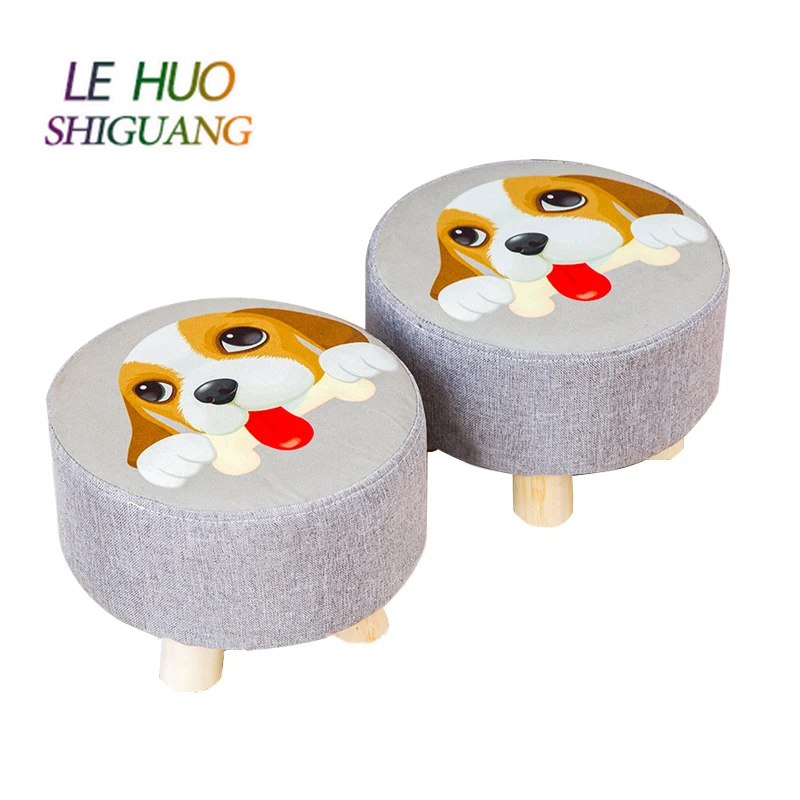 Fabric Stool Round Stool Wooden Chair Upholstered Footstool Fashion home sofa chair Pairs Cartoon Small bench furniture 4 Legs
Fabric Stool Round Stool Wooden Chair Upholstered Footstool Fashion home sofa chair Pairs Cartoon Small bench furniture 4 Legs
