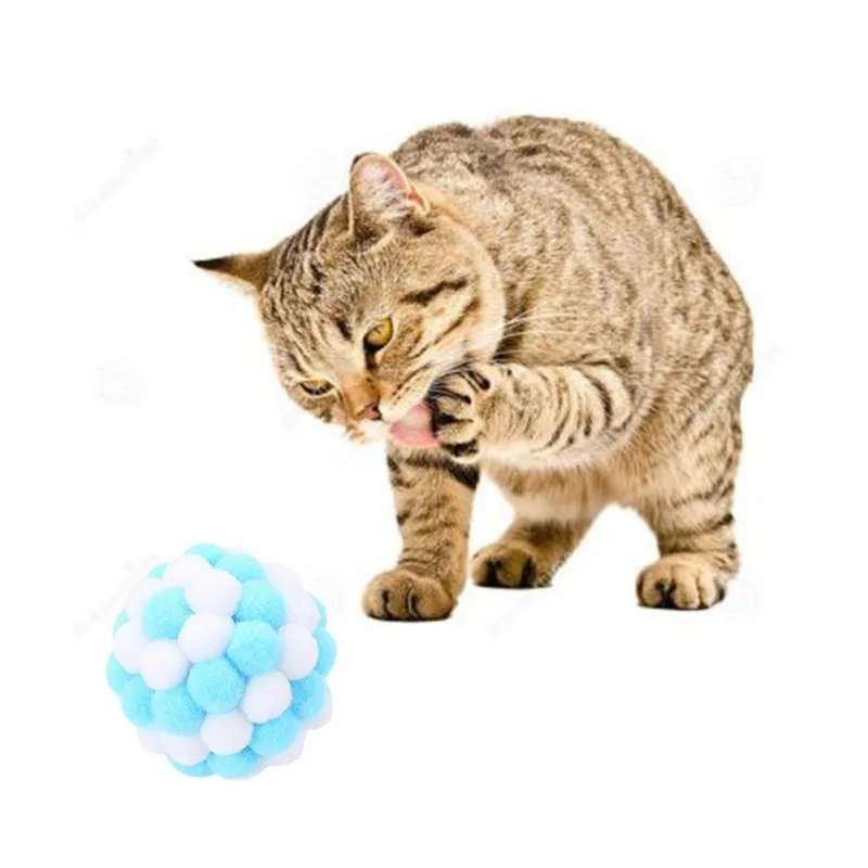 Фото Новинка разноцветный надувной мяч ручной работы Интерактивная игрушка для кошек