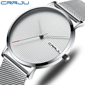 Simple Silver White Waterproof Men's Gifts Luxury Brand CRRJU Men Watch Casual Minimalist Quartz Male Watch Fashion Wristwatch
Simple Silver White Waterproof Men's Gifts Luxury Brand CRRJU Men Watch Casual Minimalist Quartz Male Watch Fashion Wristwatch