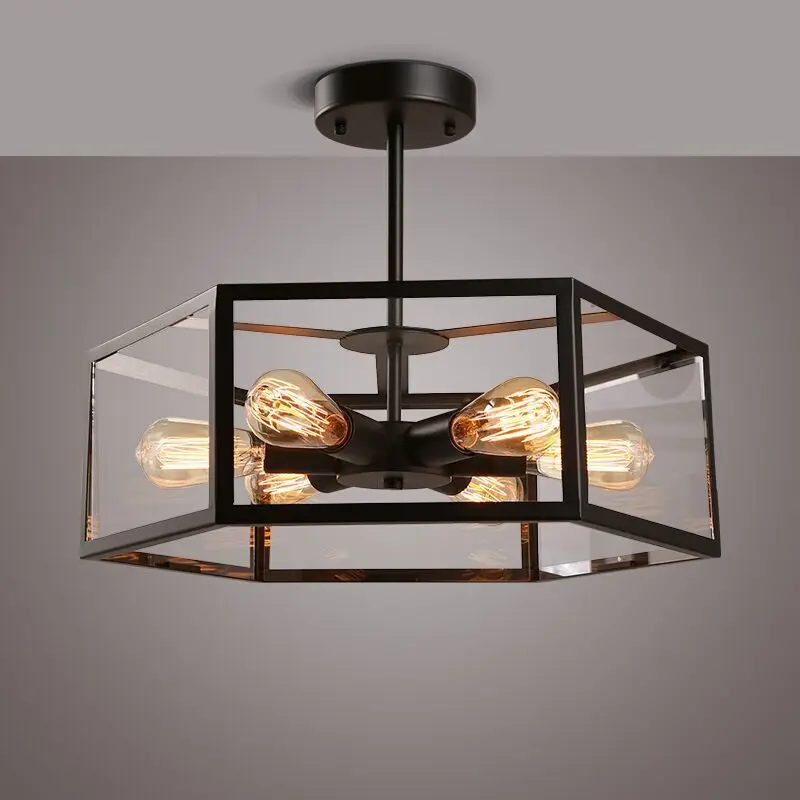 American Retro Wrought Iron Glass Box Pendant Light Attic Dining Room Decorative Lighting Fixture Room Lamp Living Room Pendant
American Retro Wrought Iron Glass Box Pendant Light Attic Dining Room Decorative Lighting Fixture Room Lamp Living Room Pendant