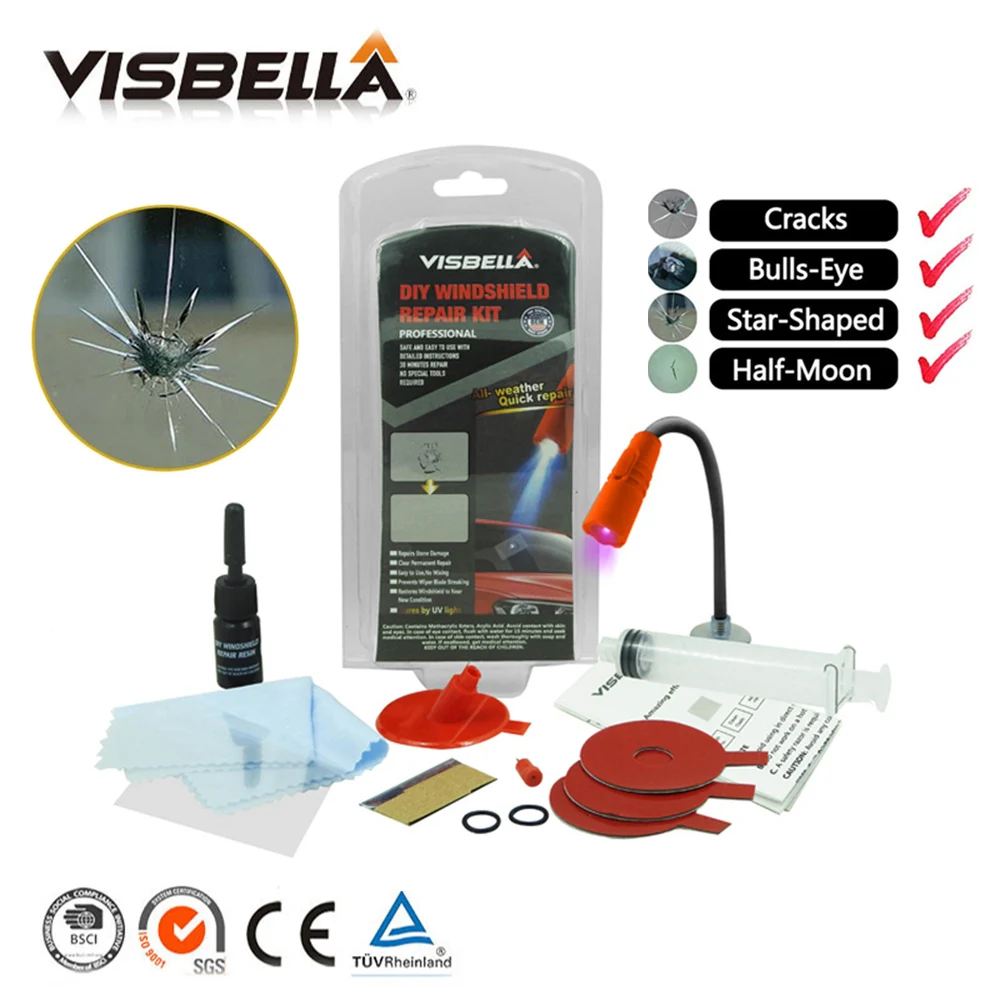 VISBELLA Car Windshield Repair Kit DIY Window Repair Tool Windscreen Glass Scratch Crack Restore Renewal Window Screen Polishing
VISBELLA Car Windshield Repair Kit DIY Window Repair Tool Windscreen Glass Scratch Crack Restore Renewal Window Screen Polishing