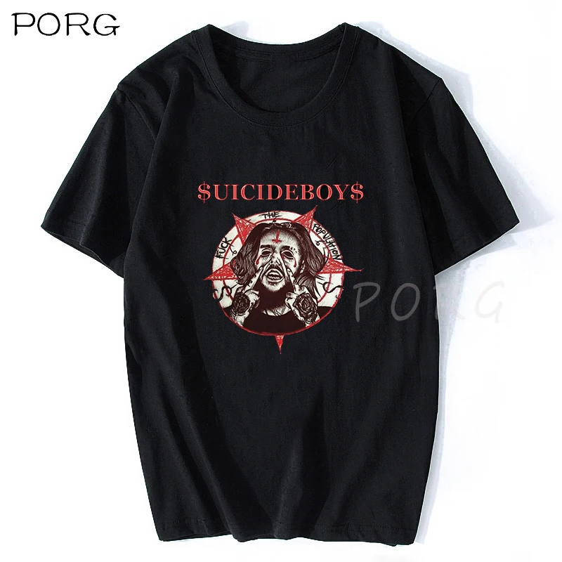 $ Uicideboy футболка с красным кружевом для маленьких мальчиков мужская Suicideboys в стиле
