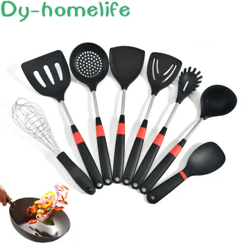 Silicone Kitchenware Set Aprons Handle Spoon Scoop Non-stick Cooking Utensils High Temperature Resistant Home Kitchen Supplies
Silicone Kitchenware Set Aprons Handle Spoon Scoop Non-stick Cooking Utensils High Temperature Resistant Home Kitchen Supplies