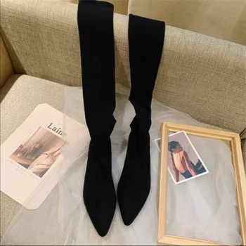 Mhysa 2020 Winter Autumn Women Over The Knee Boots Knitted Sleeve Woman Boots Pointed Toe Flat with Shoes Female Footwear L803
Mhysa 2020 Winter Autumn Women Over The Knee Boots Knitted Sleeve Woman Boots Pointed Toe Flat with Shoes Female Footwear L803