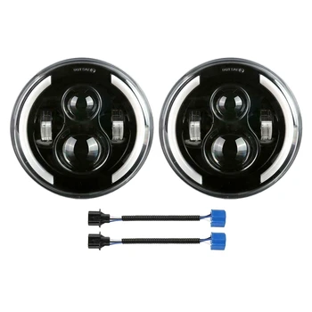 Pair 7 Inch Round 200W LED Headlight Halo Angle Eyes DRL Turn Signal Light for Jeep Wrangler JK LJ TJ CJ97-18
Pair 7 Inch Round 200W LED Headlight Halo Angle Eyes DRL Turn Signal Light for Jeep Wrangler JK LJ TJ CJ97-18