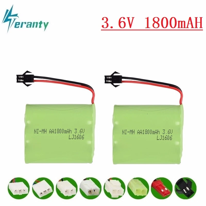 

Upgrade 3.6v 1800mah NiMH Battery For Rc Toys Cars Tanks Trucks Robots Guns Boats AA Ni-MH 3.6v Rechargeable Battery Pack