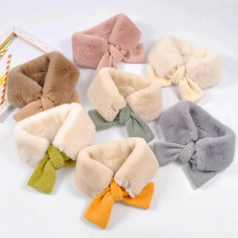 New Winter Baby Girls Faux Fur Warm Neckerchief Bowknots Decorate False Collar Kids Scarves Cute All-match Costume Accessroy
New Winter Baby Girls Faux Fur Warm Neckerchief Bowknots Decorate False Collar Kids Scarves Cute All-match Costume Accessroy