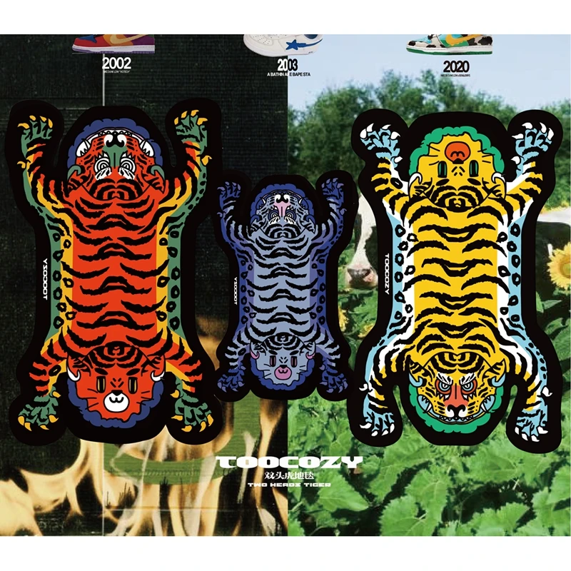 Fashion Rug Living Room Animal Pattern Double Head Tiger Carpet Home Non-slip Absorbs Water Foot Mat Bedroom Irregular Floor Pad
Fashion Rug Living Room Animal Pattern Double Head Tiger Carpet Home Non-slip Absorbs Water Foot Mat Bedroom Irregular Floor Pad