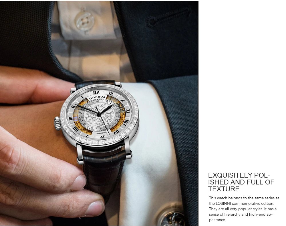Switzerland luxury brand men wristwatch clock vintage men mechanical watch fashion original design relogios masculino waterproof