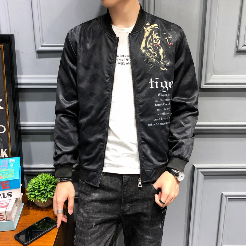 Men Floral Jacket 2019 Autumn Tiger Head Printing Loose Coat Male Jacket Vintage Bomber Jacket Jaqueta Masculina Casaca Hombre
Men Floral Jacket 2019 Autumn Tiger Head Printing Loose Coat Male Jacket Vintage Bomber Jacket Jaqueta Masculina Casaca Hombre