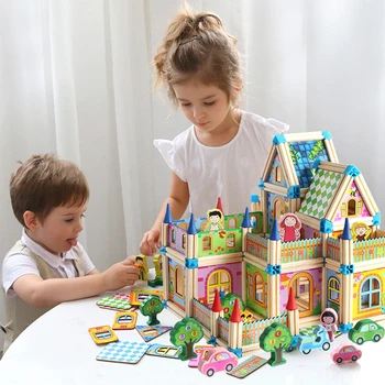 128/268pcs Children's Multifunctional Building Ever-changing Wooden Building Blocks 3D Spell Model House Educational Toys
128/268pcs Children's Multifunctional Building Ever-changing Wooden Building Blocks 3D Spell Model House Educational Toys