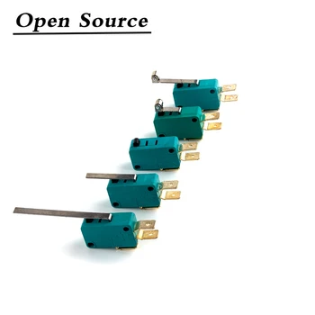 

5Pcs Micro Limit Switches 16A 250V 125V NO+NC 6.3mm 3 Pins SPDT Micro Switch 28mm 52mm Arc Roller Lever Touch Switch Microswitch