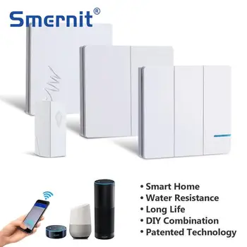 Smernit Wireless Switch 220v Smart Wifi Wall Switch Wireless Remote Control light Switches Waterproof Touch Push Button Switch
Smernit Wireless Switch 220v Smart Wifi Wall Switch Wireless Remote Control light Switches Waterproof Touch Push Button Switch
