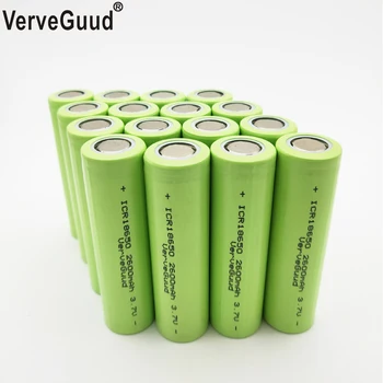 VerveGuud 100% Real Capacity Li-ion ICR 18650-26F 3.7 v 2600 mAh 18650 Lithium Rechargeable Battery For Flashlight Batteries
VerveGuud 100% Real Capacity Li-ion ICR 18650-26F 3.7 v 2600 mAh 18650 Lithium Rechargeable Battery For Flashlight Batteries