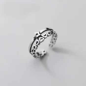 Hip-hop Single Female RingTrendy Hong Kong Retro Love Star Double layer Rings Adjustable
Hip-hop Single Female RingTrendy Hong Kong Retro Love Star Double layer Rings Adjustable