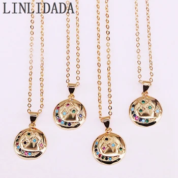 10Pcs Multi CZ Micro Paved Zirconia Fashion Rainbow Round Gold Color Pendant Necklaces For Women Jewelry 
10Pcs Multi CZ Micro Paved Zirconia Fashion Rainbow Round Gold Color Pendant Necklaces For Women Jewelry