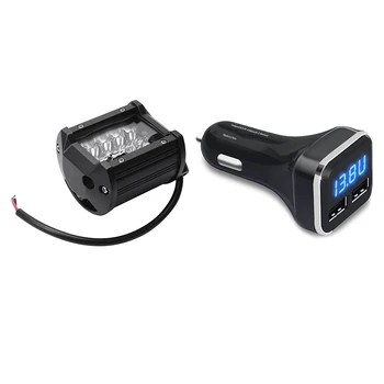 2Pcs 5 Inch 72 W Led Lamp Lights Bar Fog Lights & 1 Pcs Car Charger Volt Meter with Led Voltage-Amps Display
2Pcs 5 Inch 72 W Led Lamp Lights Bar Fog Lights & 1 Pcs Car Charger Volt Meter with Led Voltage-Amps Display