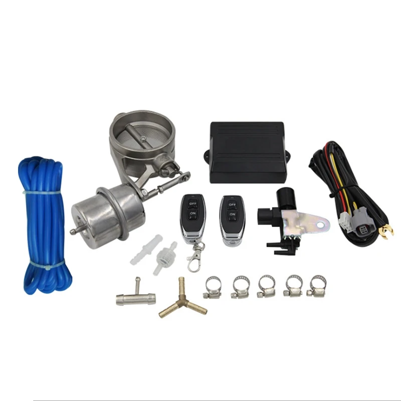 Exhaust Control Valve Set with Vacuum Actuator CUTOUT 2.5 inch 63Mm Pipe CLOSE STYLE with Wireless Remote Controller
Exhaust Control Valve Set with Vacuum Actuator CUTOUT 2.5 inch 63Mm Pipe CLOSE STYLE with Wireless Remote Controller