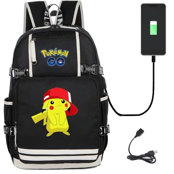Black Pokemon Backpack Students Canvas Backpack Men&Women Mochila Escolar Pikachu Quality Brand Laptop Bag School Bags 
Black Pokemon Backpack Students Canvas Backpack Men&Women Mochila Escolar Pikachu Quality Brand Laptop Bag School Bags